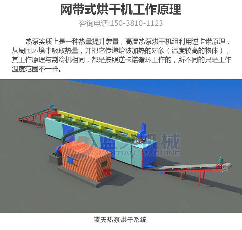 檸檬片網(wǎng)帶烘干機工作原理